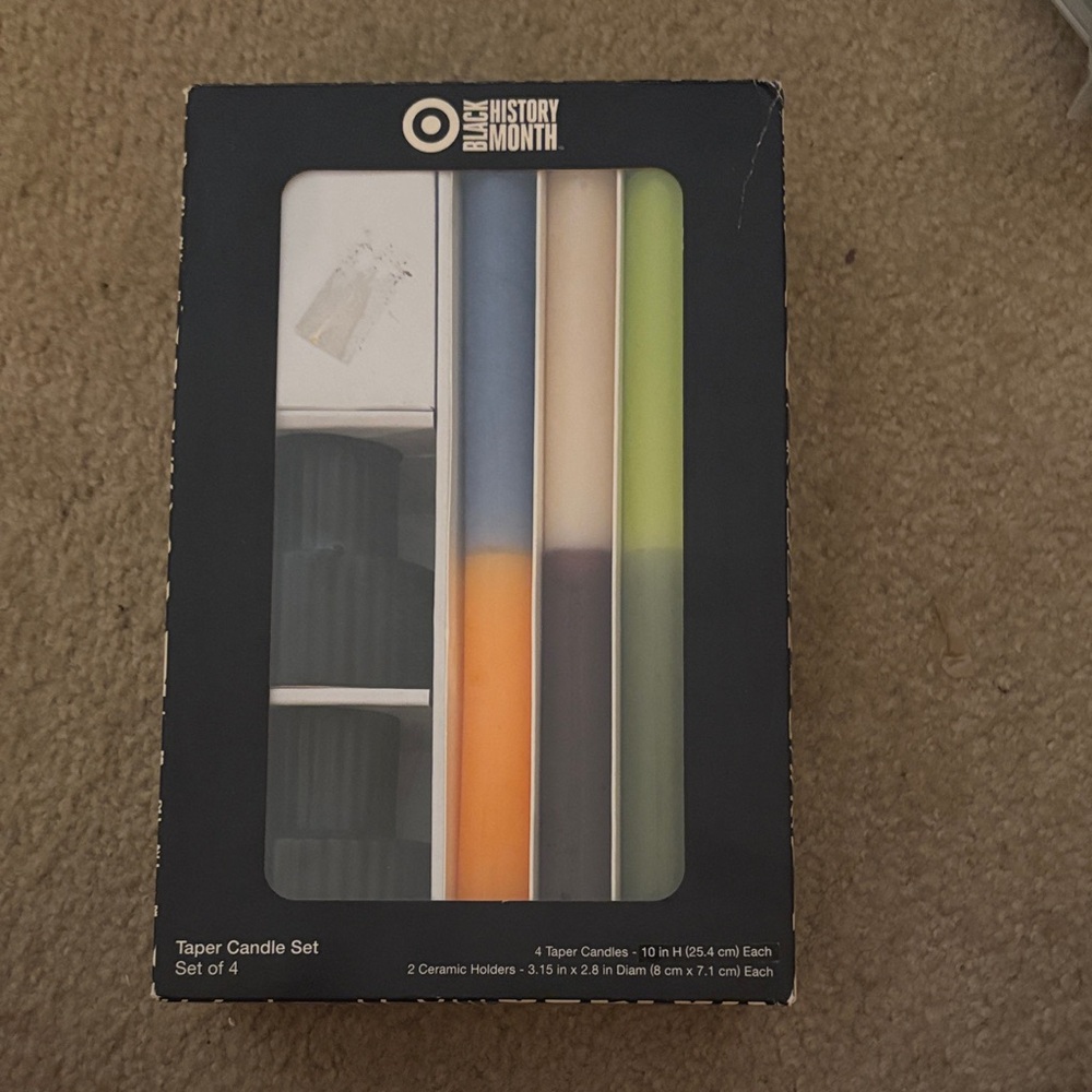 Target Taper Candle Set - Blue, Orange, Green, Cream